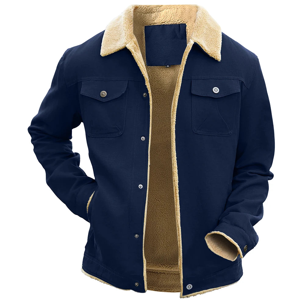 Men's Winter Jackets Waterproof Fleece Lined High Quality Multi Color Coat Comfortable Casual Outerwear US Size