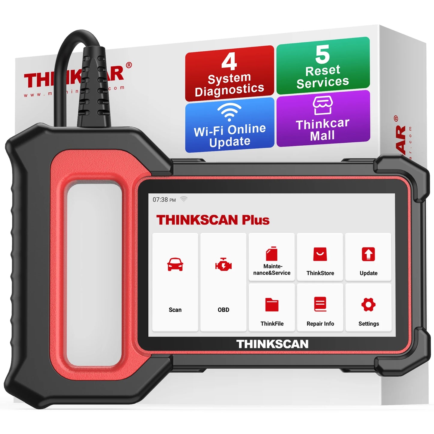 Thinkscan Plus S7/S6/S5/S4 Diagnostic Tools Diagnose 7 System 5 Reset Free Lifetime Autotools Car Obd2 Scanner Code Reader Tools