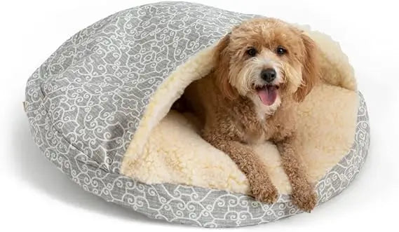 Luxury Orthopedic Cozy Cave Pet Bed Showdog Collection Extra Large Merlin Linen