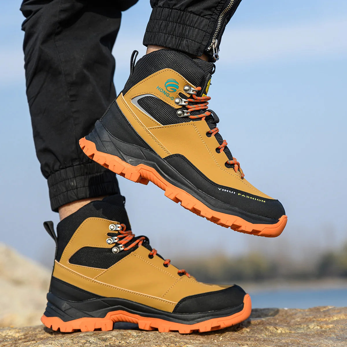 Safety Shoes for Men Work Sneakers Indestructible Anti Smash Puncture Proof Protective Steel Toe Construction Boots
