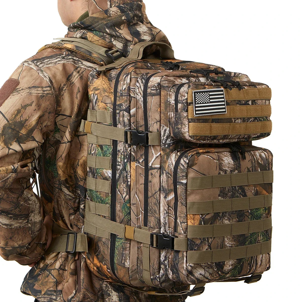 45L Hunting Large Capacity Outdoor Tactical Backpack for Men and Women 3 Day Gym Hiking Bag for Trekking Camping Daypack