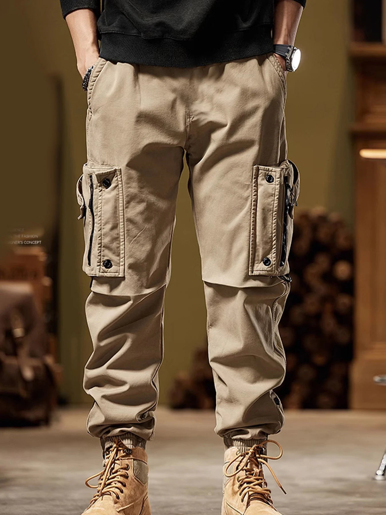 Mens Fashion Joggers Sports Pants Casual Cargo Pants Gym Casual Harem Pants Trousers Mens Long Pants Tactical Quick Dry Pants