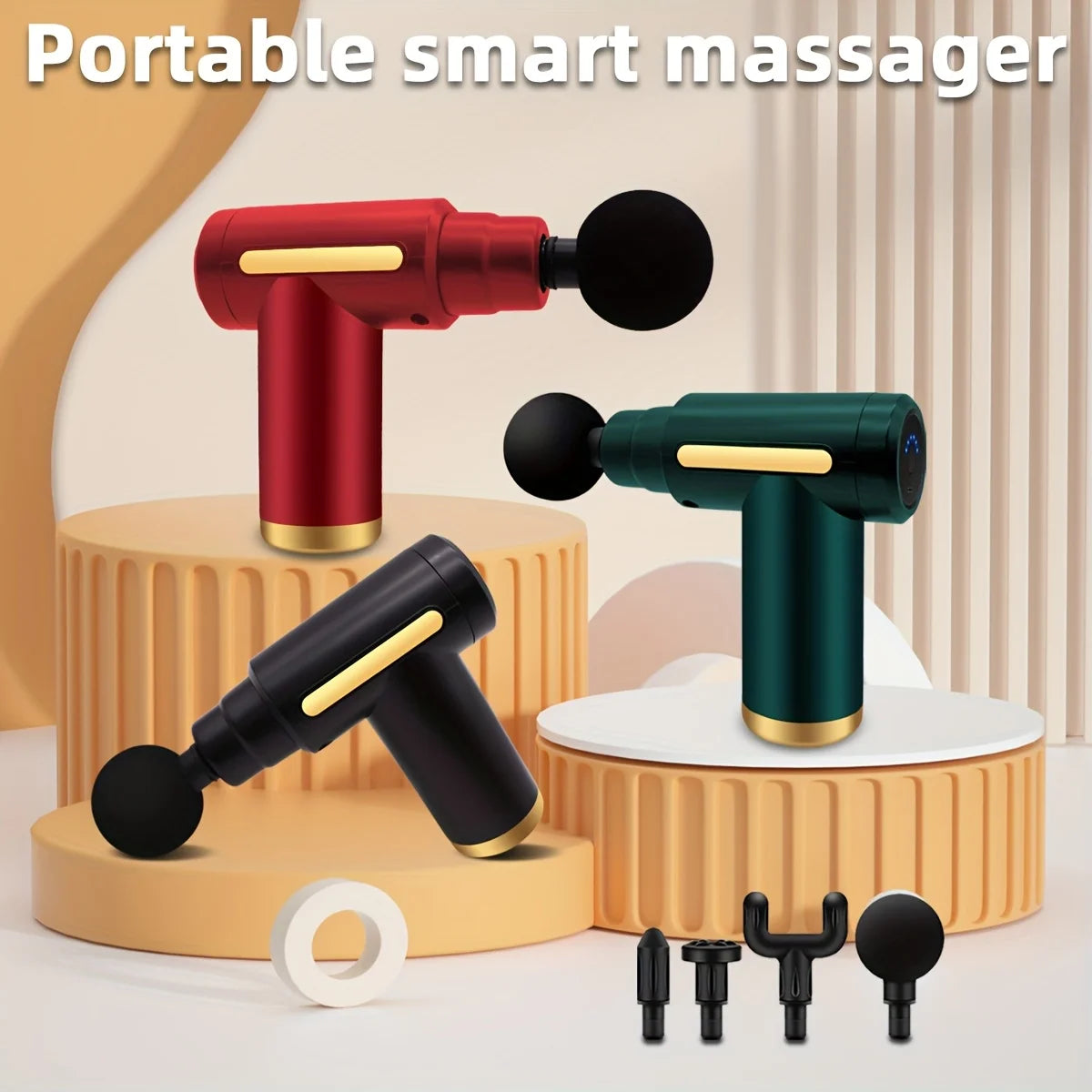 Long Endurance Type-C Electric Massager With Six Adjustable Levels Silent Multifunctional Fascia Gun
