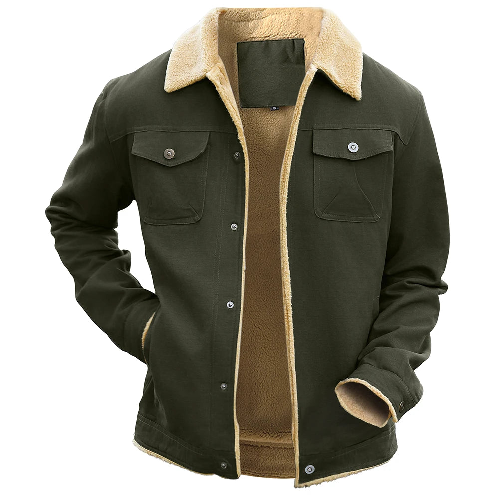 Men's Winter Jackets Waterproof Fleece Lined High Quality Multi Color Coat Comfortable Casual Outerwear US Size