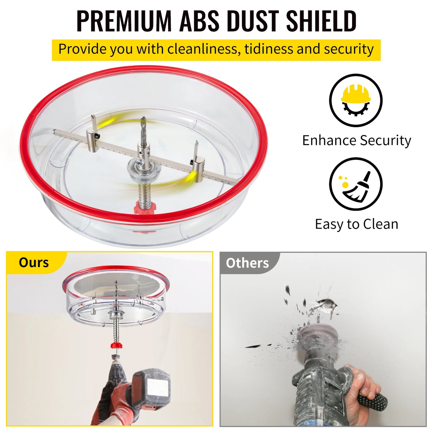SucceBuy 40-200mm 40-300mm Adjustable Steel Hole Saw Cutter Kit w/ Shield Hole Cutter Drill Bit DIY Tool Sheetrock Veneer Slate