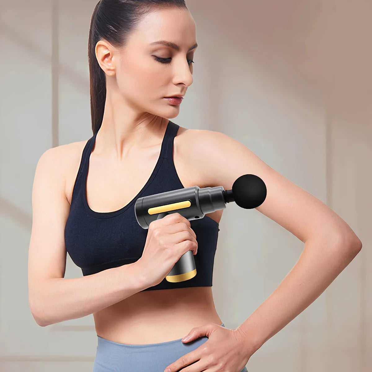 Long Endurance Type-C Electric Massager With Six Adjustable Levels Silent Multifunctional Fascia Gun