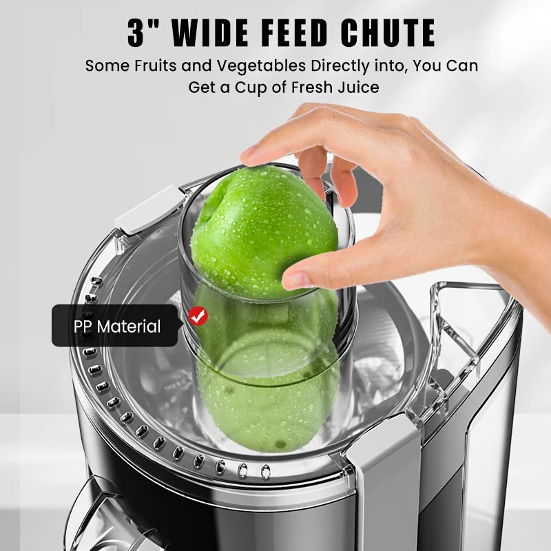 SEJOY Centrifugal Juicer Machine Compact Automatic Pulp Ejection Electric Citrus Juicer Extractor Machine Fruit Veg Blender