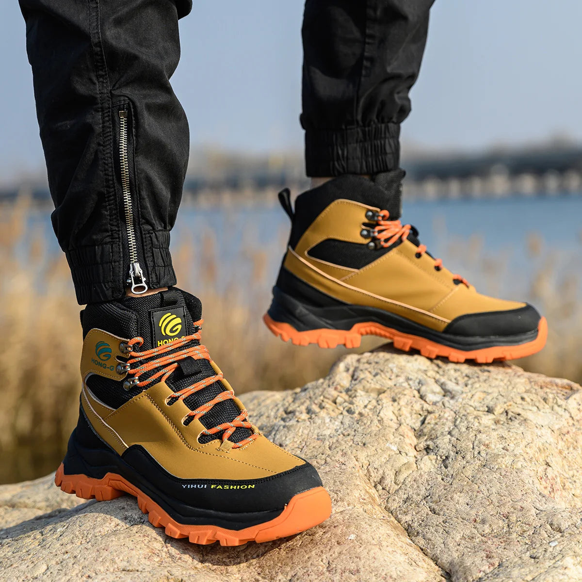 Safety Shoes for Men Work Sneakers Indestructible Anti Smash Puncture Proof Protective Steel Toe Construction Boots
