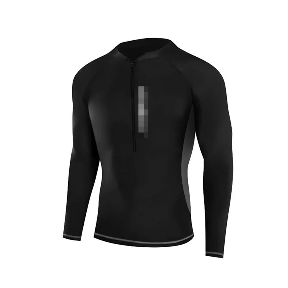 New Mens Quick Drying Long Sleeved Sun Proof Beach T Shirt Snorkeling Surfing Suit Water Sports Swimsuit Surfing Top