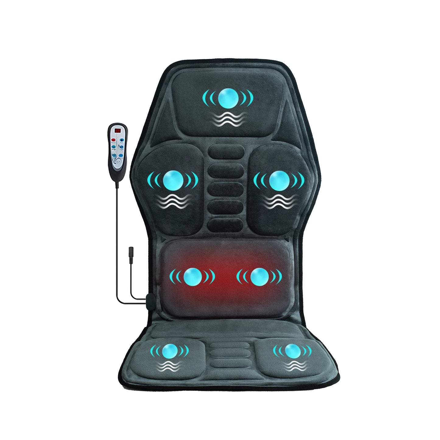 Massage Seat Cushion With Heating, Full Body Vibration Back Massage Chair Cushion For Men & Women, Use at Home Office Car, Gifts