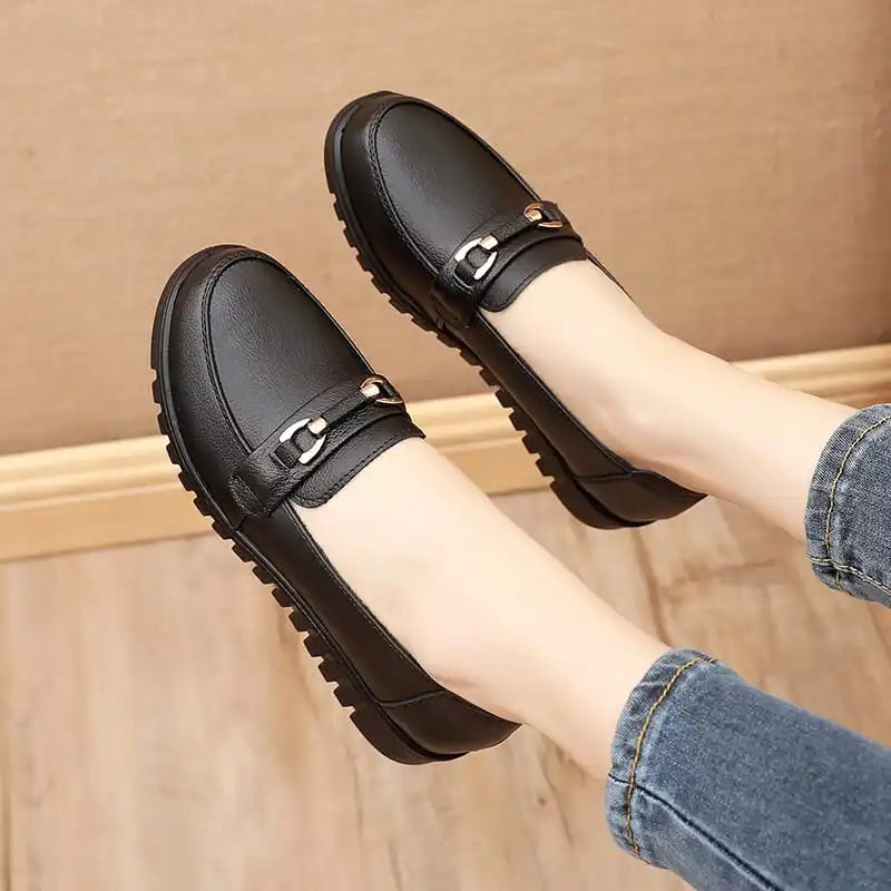 Women's Round Toe Ballet Flats,Cute Ballerina Flats,Comfortable Faux Leather Insole Low Heels Dress Shoes For Ladies
