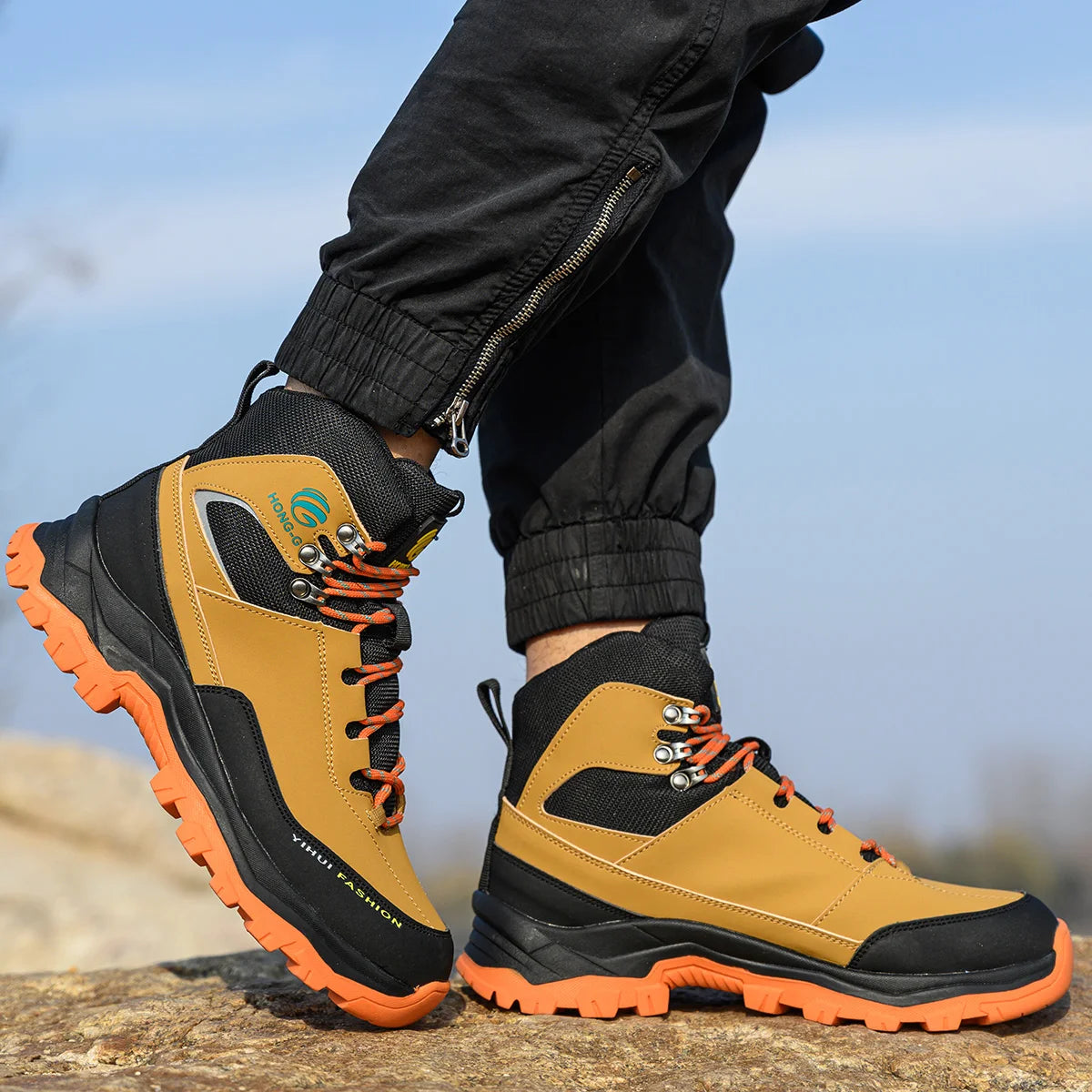 Safety Shoes for Men Work Sneakers Indestructible Anti Smash Puncture Proof Protective Steel Toe Construction Boots