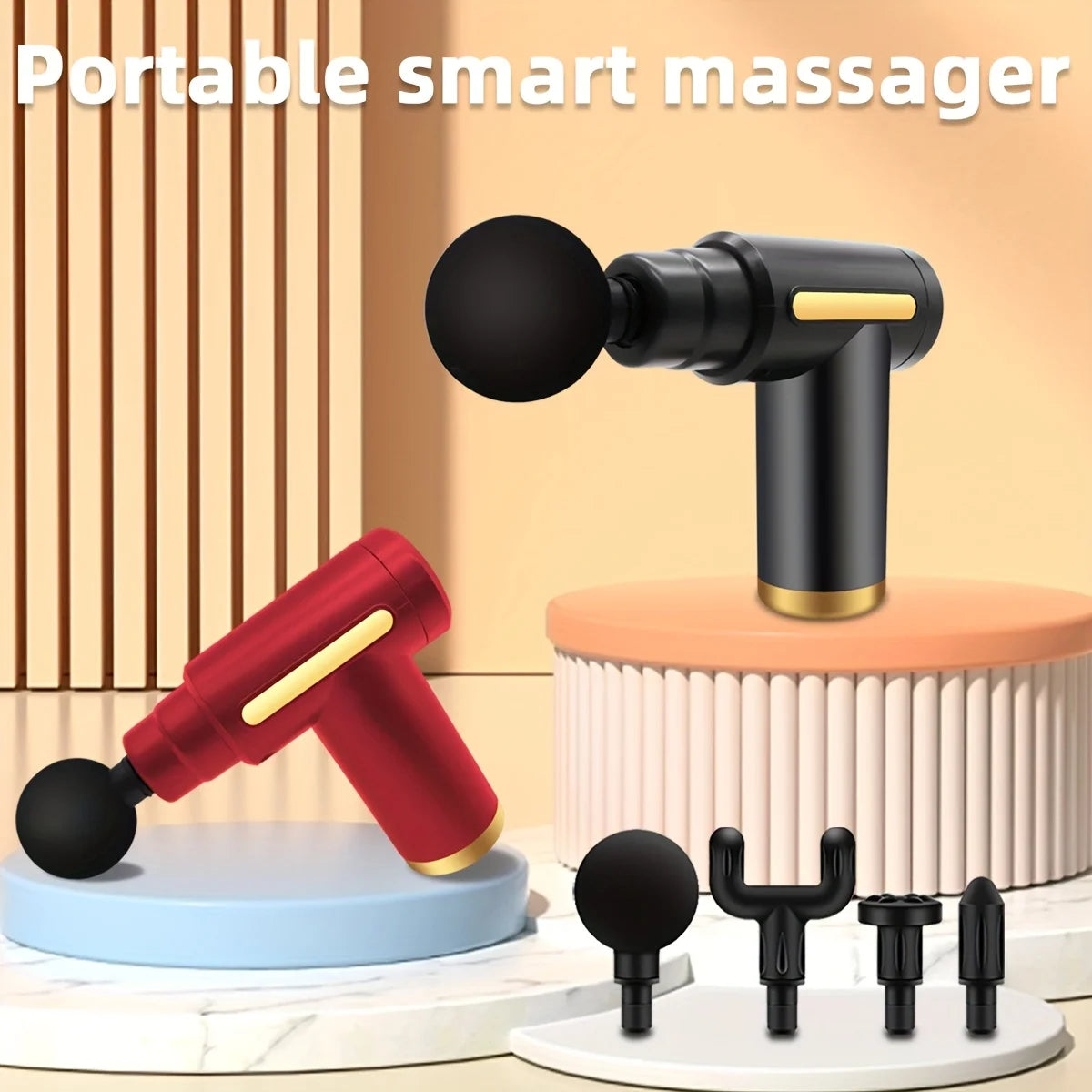 Long Endurance Type-C Electric Massager With Six Adjustable Levels Silent Multifunctional Fascia Gun