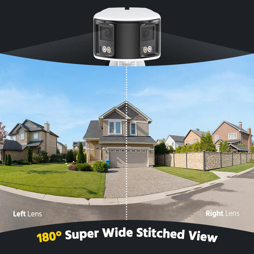 ANNKE Smart Home 4K Video Security Camera System Kit 8CH NVR 180 Degree Dual Lens IPC PoE Camera Outdoor 2PCS 4PCS 8MP PoE Cam