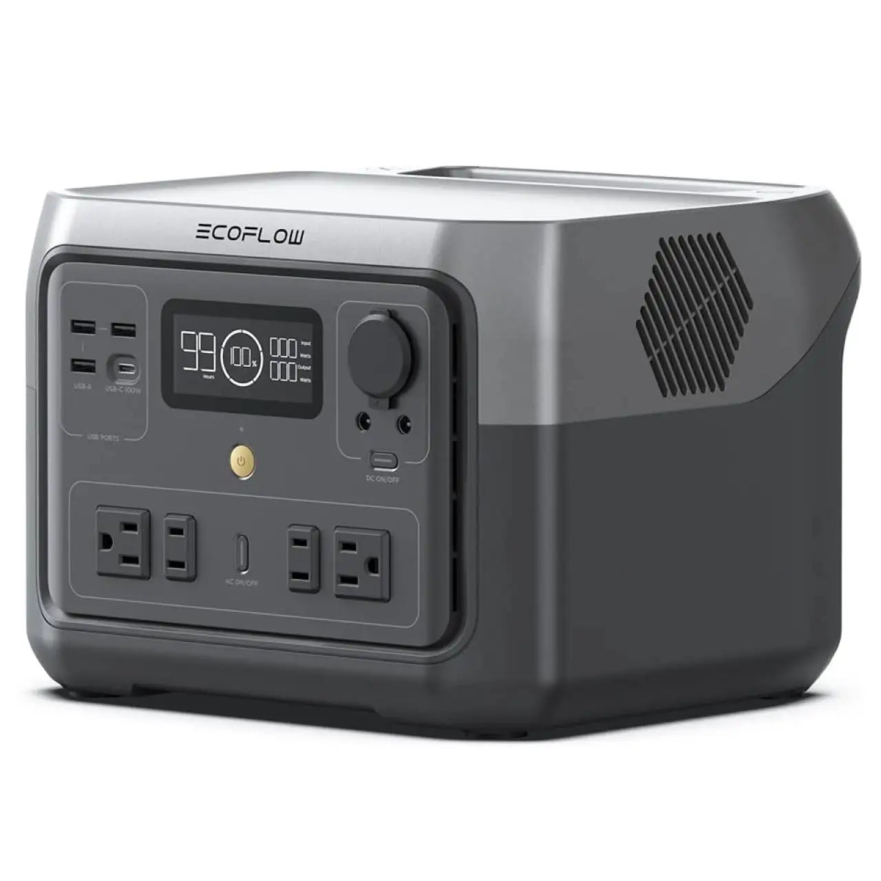 ECOFLOW Portable Power Station RIVER 2 Max 499Wh LiFePO4 Battery 1 Hour Fast Charging Up To 1000W Output
