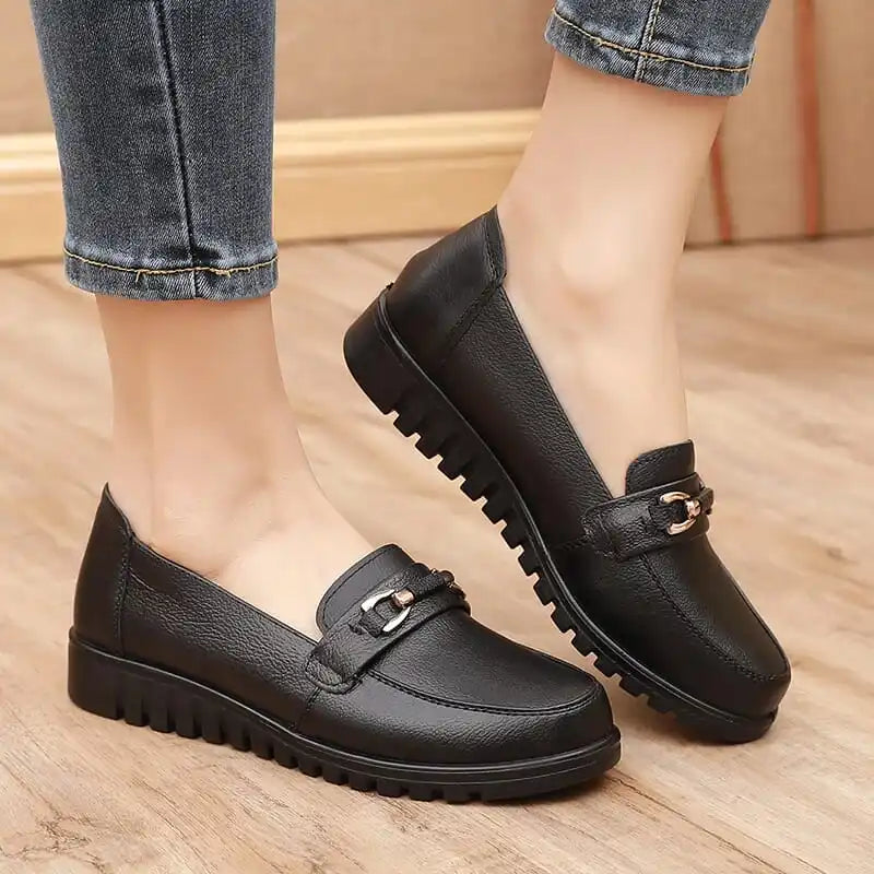 Women's Round Toe Ballet Flats,Cute Ballerina Flats,Comfortable Faux Leather Insole Low Heels Dress Shoes For Ladies
