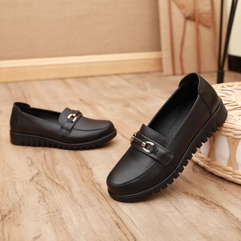 Women's Round Toe Ballet Flats,Cute Ballerina Flats,Comfortable Faux Leather Insole Low Heels Dress Shoes For Ladies
