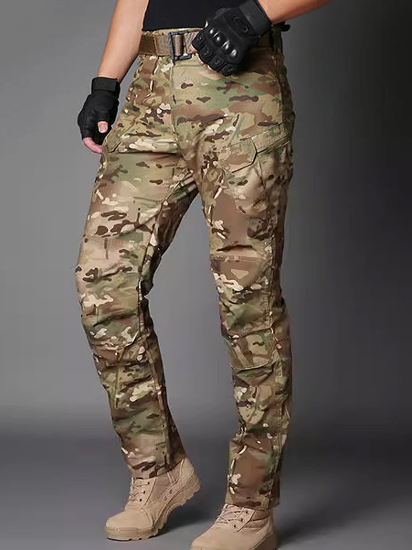 Military Tactical Pants Cargo Men Waterproof Trousers Casual Pants Wear-resistant Multi-pocket Outdoor Hiking Work Trousers Male