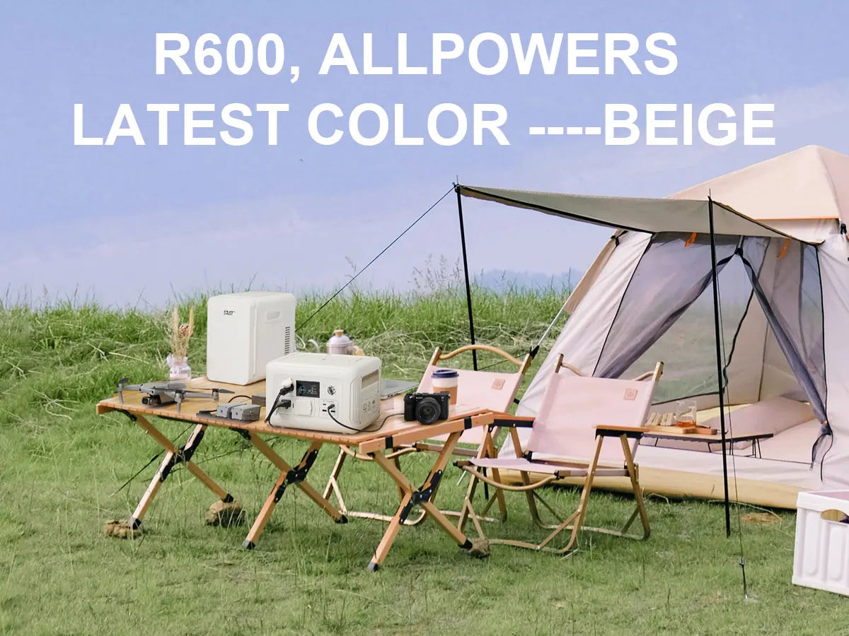 ALLPOWERS R600 Portable Generator 299Wh 600W Power Station with AC Outlets LiFePO4 Battery for Home Tents Outdoor RV Camping
