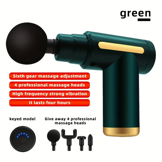Long Endurance Type-C Electric Massager With Six Adjustable Levels Silent Multifunctional Fascia Gun