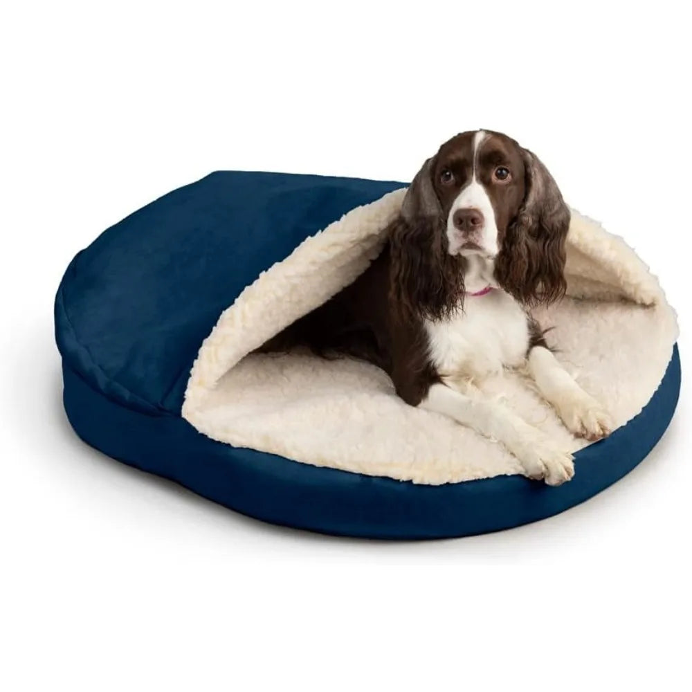 Luxury Orthopedic Cozy Cave Pet Bed Showdog Collection Extra Large Merlin Linen