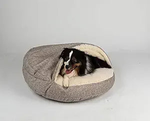 Luxury Orthopedic Cozy Cave Pet Bed Showdog Collection Extra Large Merlin Linen