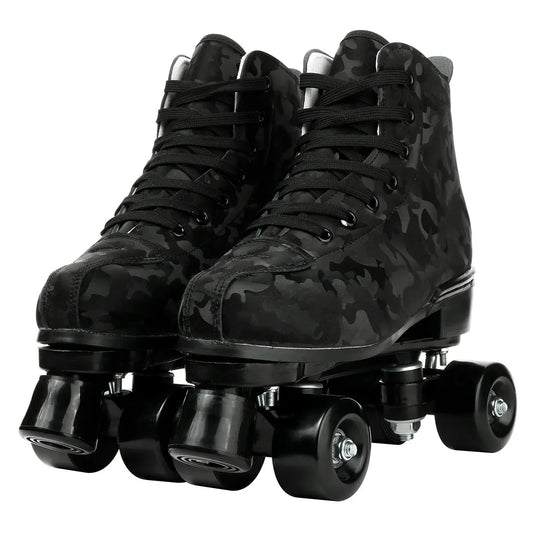 Double-Row Roller Skates Beginner Women Men Outdoor Skating 4 Wheels Skate Shoes Size 37 38 39 40 41-45 Flashing Quad Sneakers