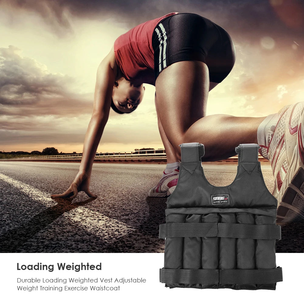 Loading Weighted Vest Adjustable Weight Training Jacket for Boxing Fitness Equipment