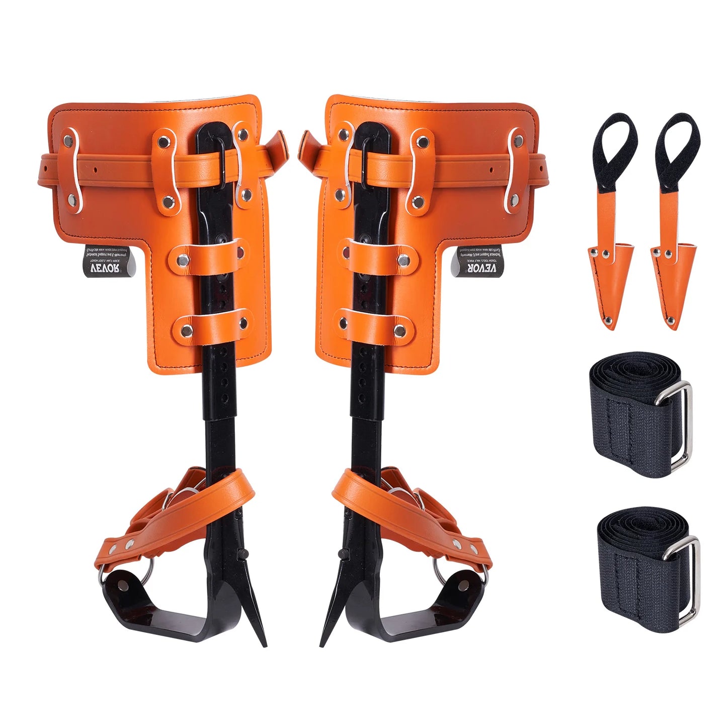 SucceBuy Tree Climbing Spikes Steel Climbing Spurs 350 Pounds Load Capacity with Straps and Spike Protectors