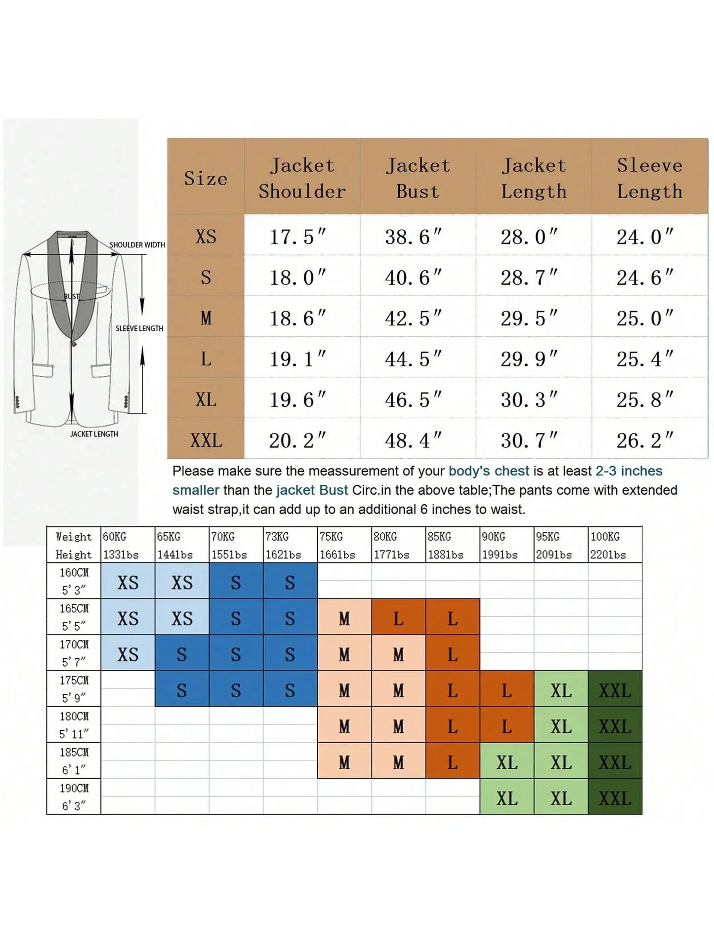 Men's slim fit 3-piece single button tailcoat set for weddings, dances, dinners, street parties (sports jacket+vest+pants)
