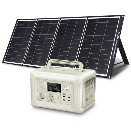 Allpowers R600 Portable Power Station with Solar Panel Option Pure Sine Wave 299Wh Outdoor Solar Generator Camping UPS