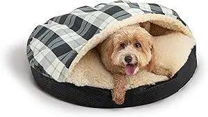 Luxury Orthopedic Cozy Cave Pet Bed Showdog Collection Extra Large Merlin Linen