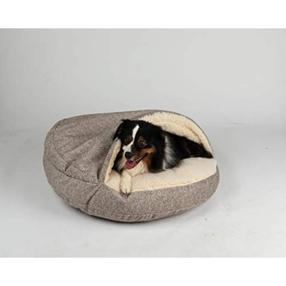 Luxury Orthopedic Cozy Cave Pet Bed Showdog Collection Extra Large Merlin Linen