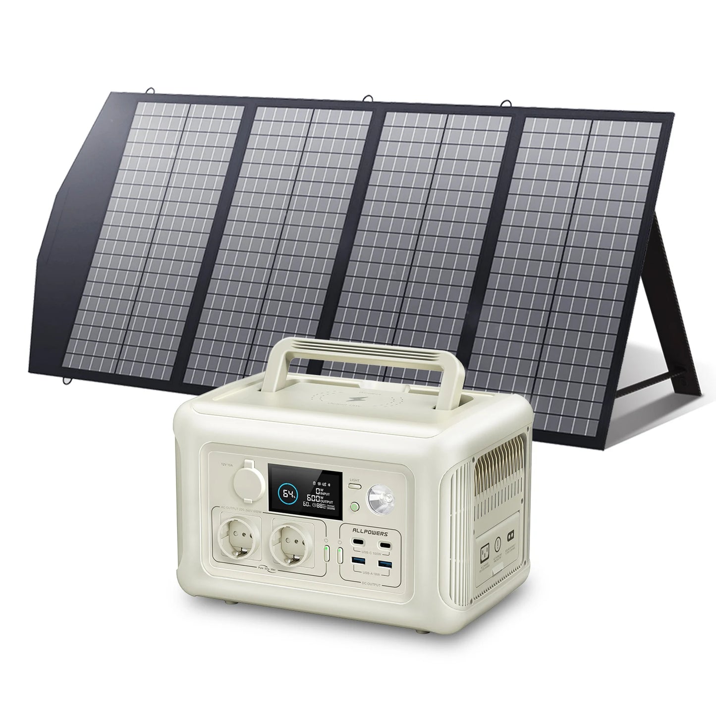 Allpowers R600 Portable Power Station with Solar Panel Option Pure Sine Wave 299Wh Outdoor Solar Generator Camping UPS