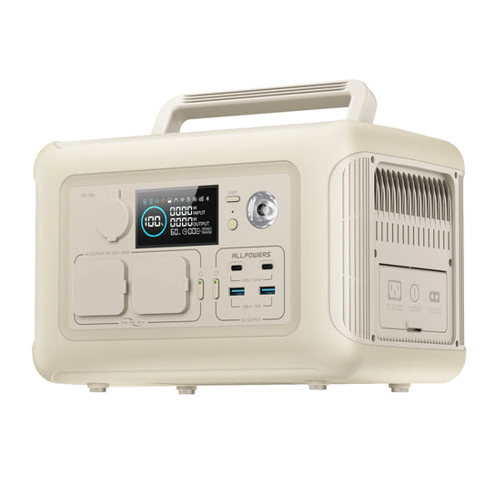 ALLPOWERS R600 Portable Generator 299Wh 600W Power Station with AC Outlets LiFePO4 Battery for Home Tents Outdoor RV Camping