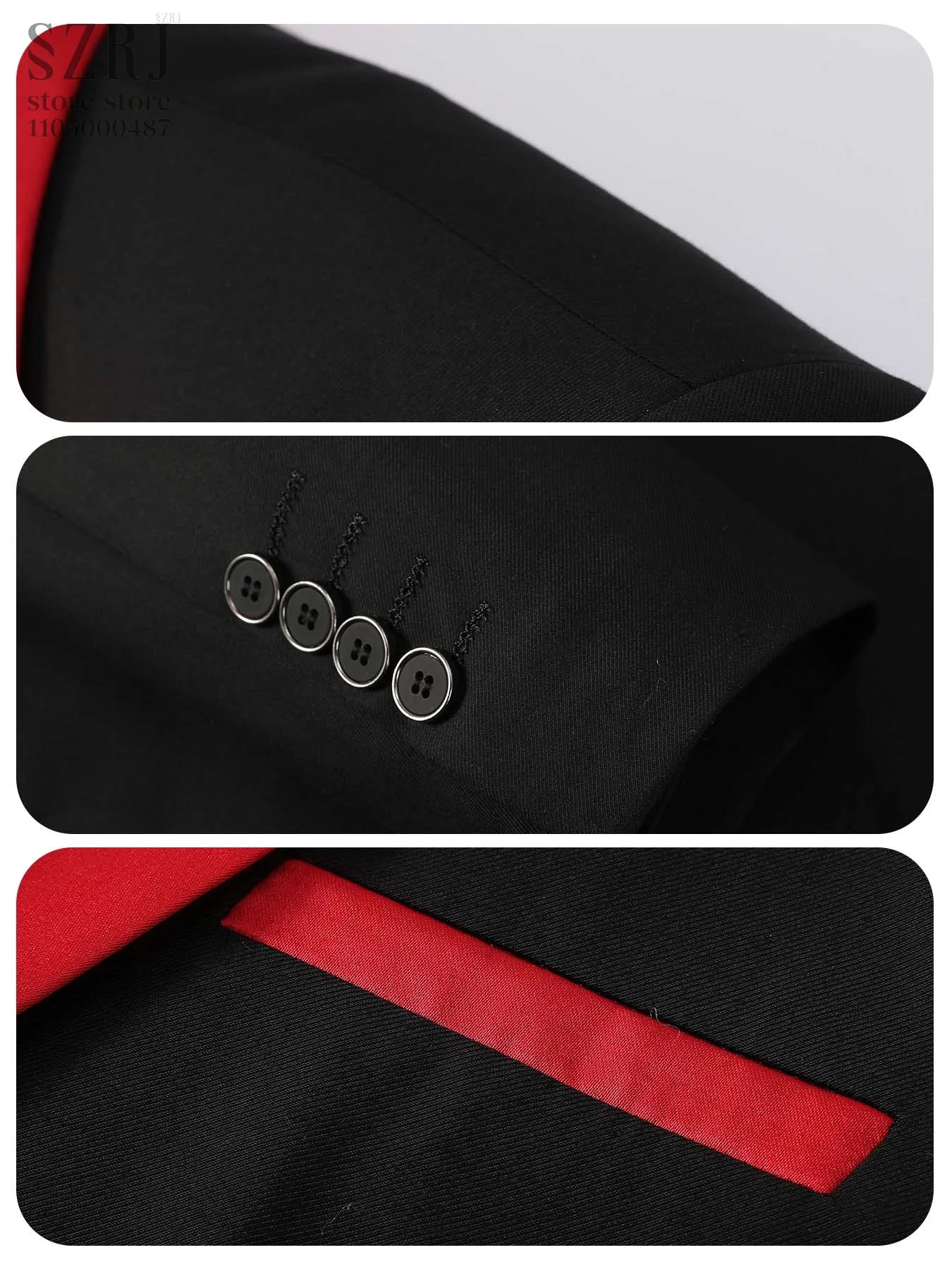 4pcs Men's Formal Suit Set: Tuxedo, Vest, Pants, Belt with .Classic Elegant Attire for Business, Party, Banquet, Job Interview