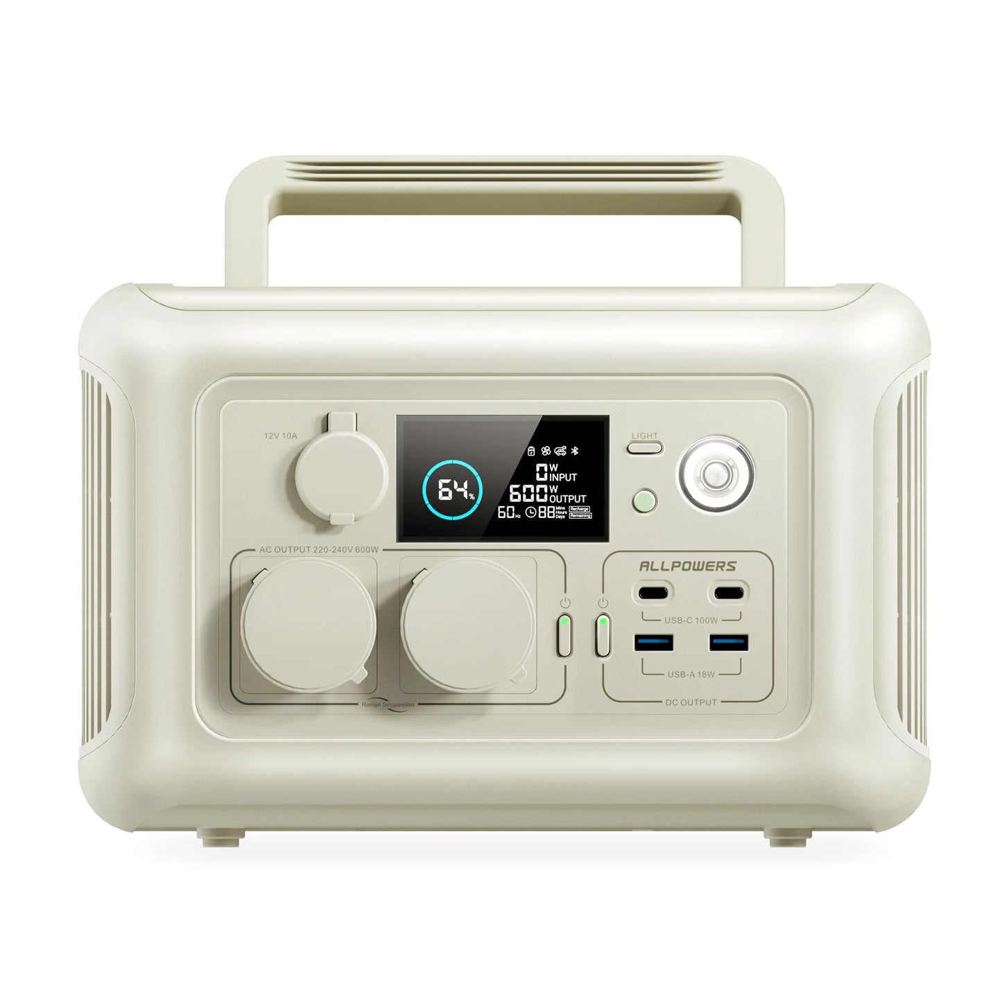 Allpowers R600 Portable Power Station with Solar Panel Option Pure Sine Wave 299Wh Outdoor Solar Generator Camping UPS